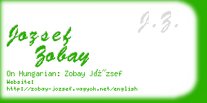 jozsef zobay business card